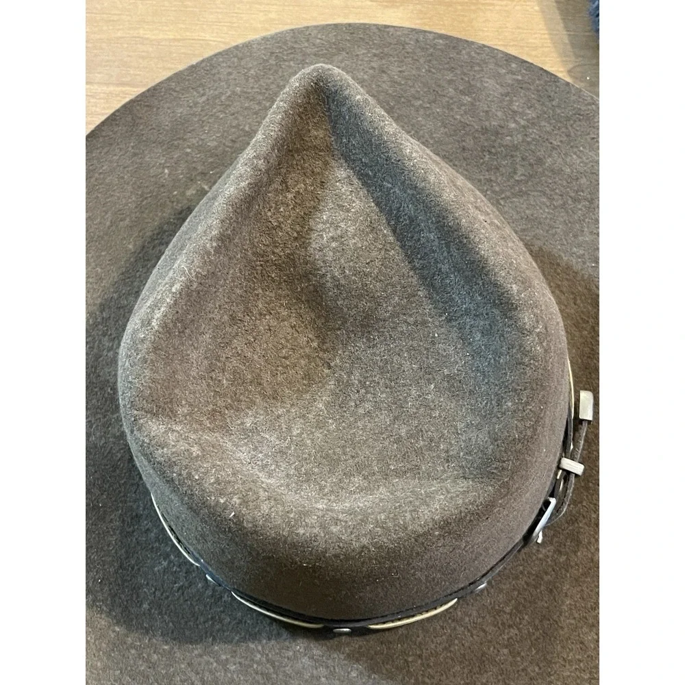 Vintage Montecarlo Fedora Hat 2XX Brown Western Cowboy Ranch Rodeo - Picture 11 of 14